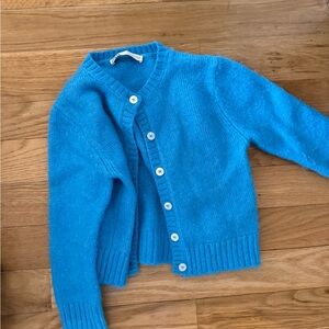 Kids Blue Cardigan Sweater